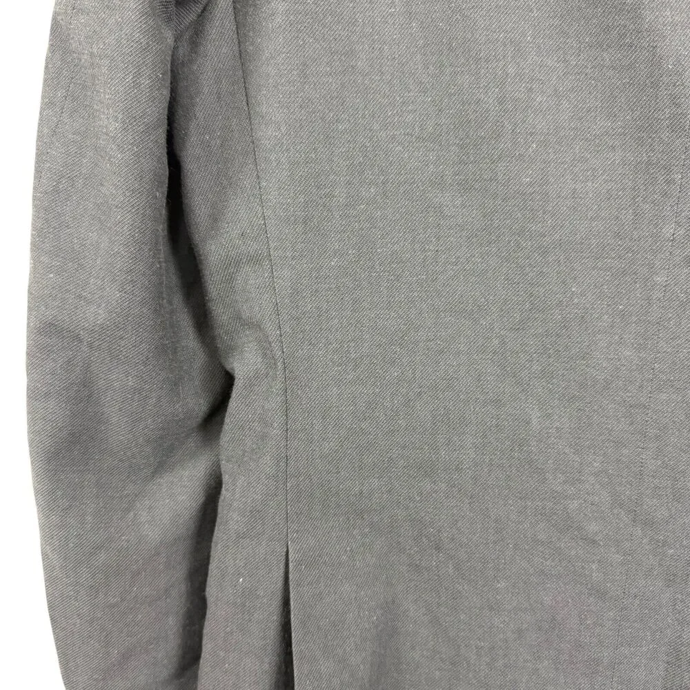 Joseph Jos A Bank Mens Slim Fit Gray Twill Cotton & Wool Suit Jacket Blazer 38 R